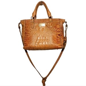 Brahmin Croc Embossed Leather Tote